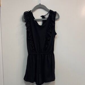 btween Black Ruffle Detail Romper